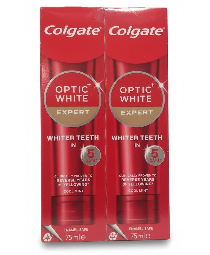 Colgate Optic White Expert Whitening Toothpaste Pack of 2 - Image 1